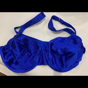 Beautiful satin deep blue bra